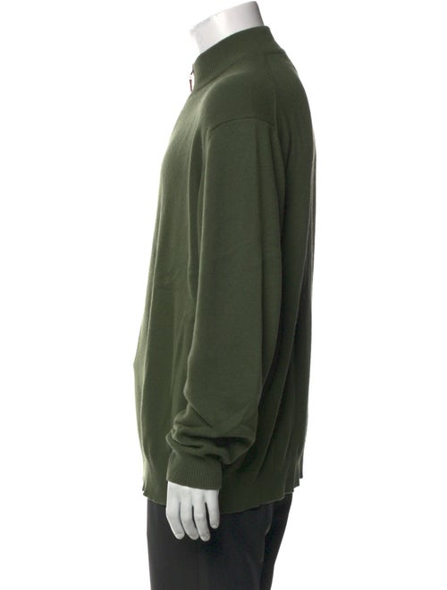 Neiman Marcus Cashmere Mock Neck Polo Sweater