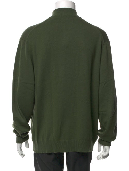 Neiman Marcus Cashmere Mock Neck Polo Sweater