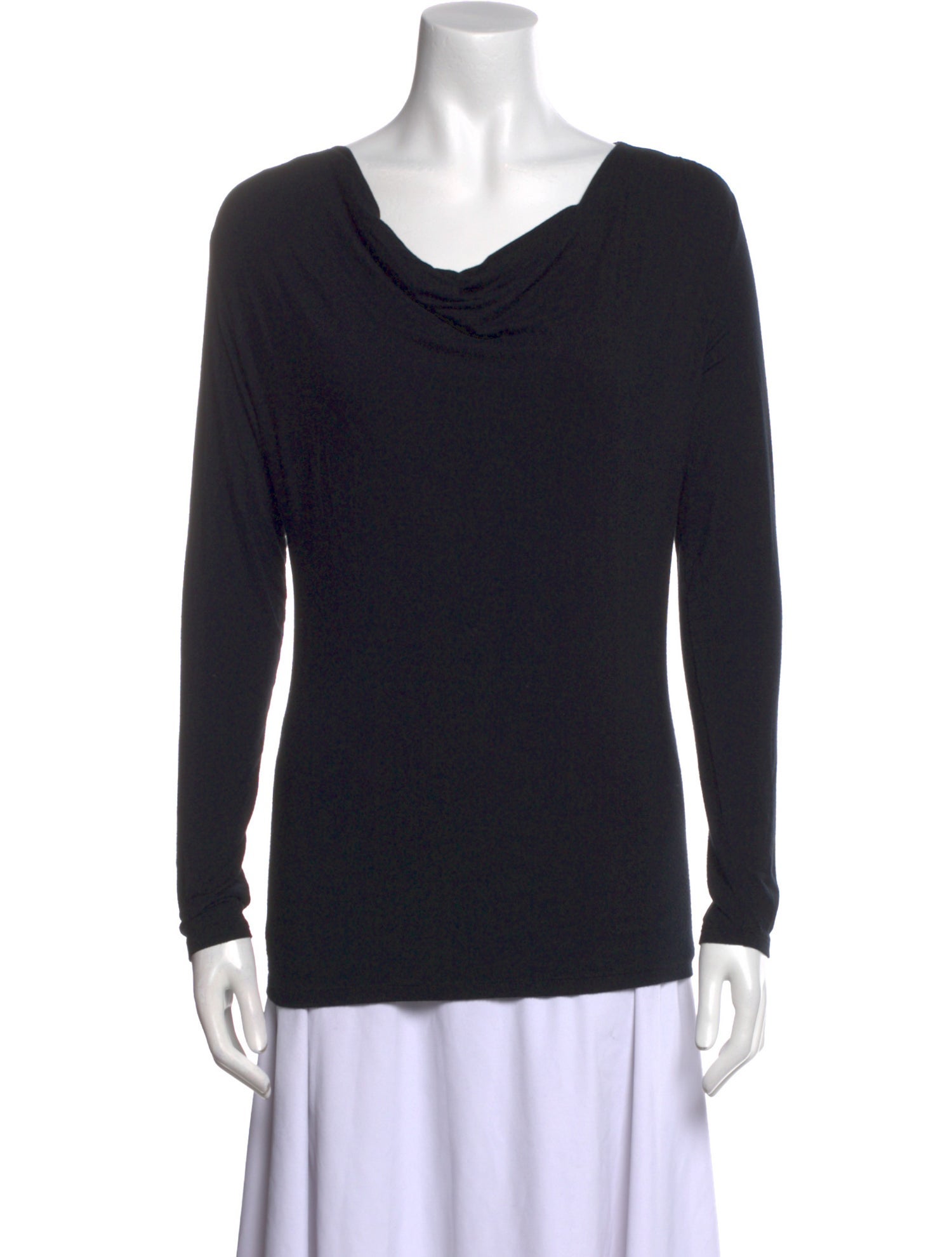 Neiman Marcus Cowl Neck Long Sleeve Top