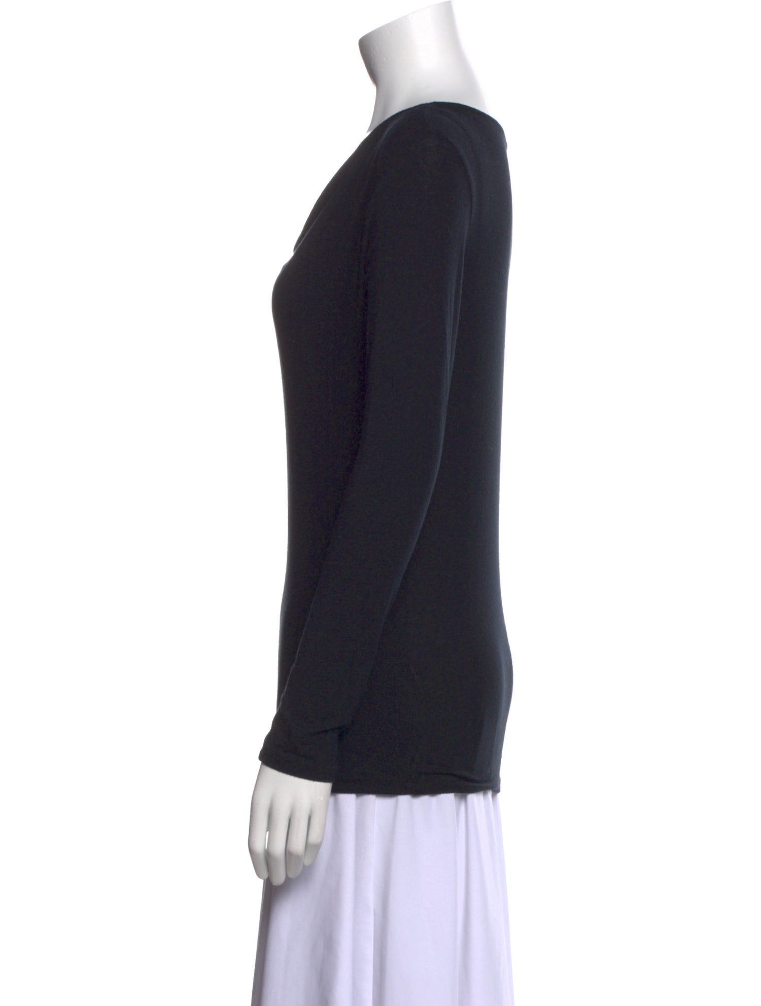 Neiman Marcus Cowl Neck Long Sleeve Top