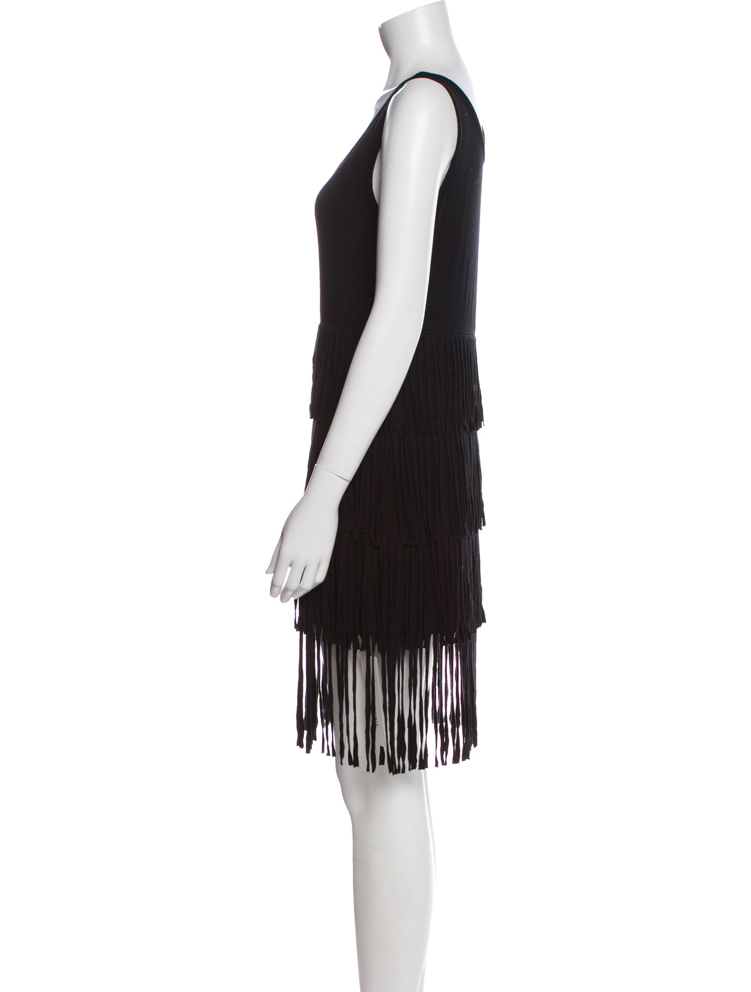 Neiman Marcus Scoop Neck Mini Dress