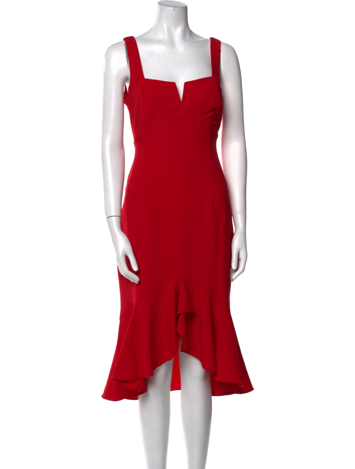 Neiman Marcus Square Neckline Midi Length Dress