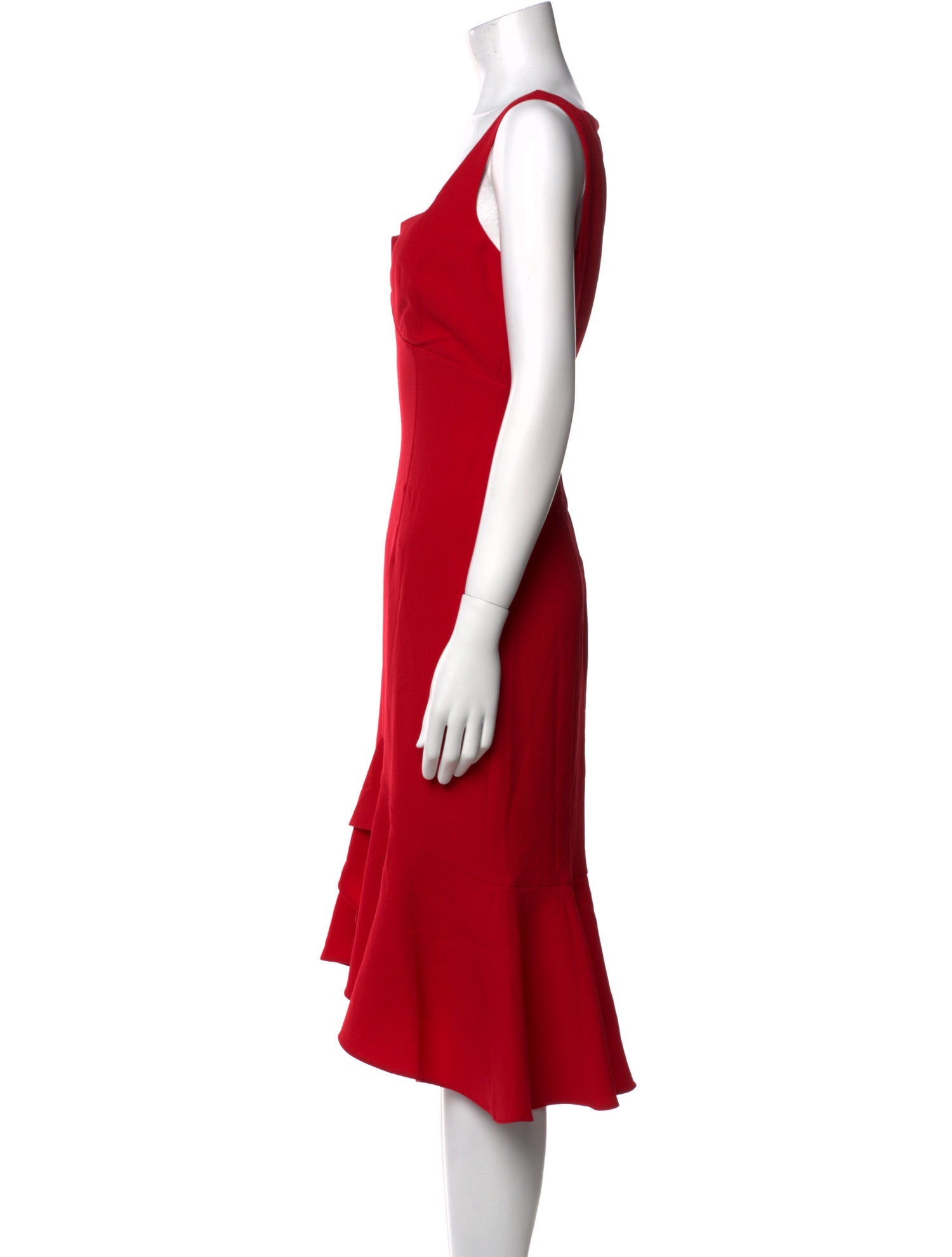 Neiman Marcus Square Neckline Midi Length Dress