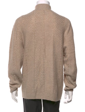Neiman Marcus Cashmere Turtleneck Polo Sweater