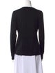Neiman Marcus Scoop Neck Long Sleeve Top