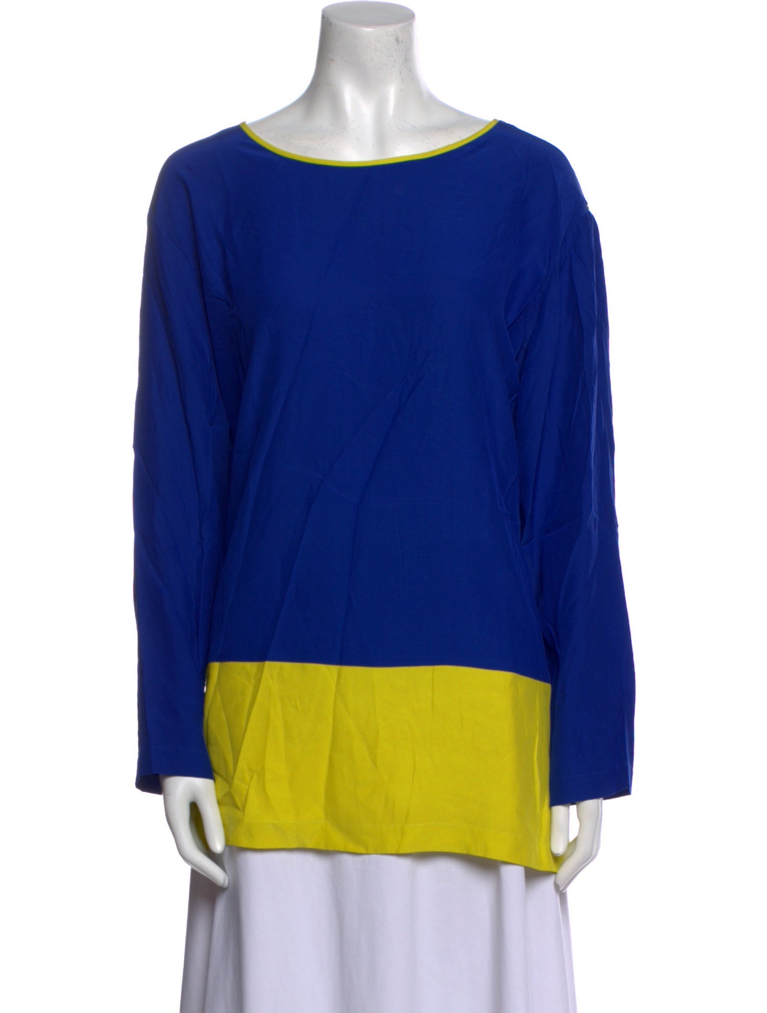 Neiman Marcus Silk Bateau Neckline Tunic