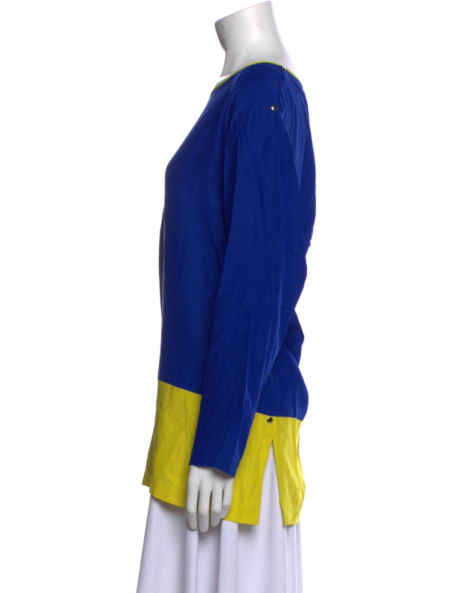 Neiman Marcus Silk Bateau Neckline Tunic