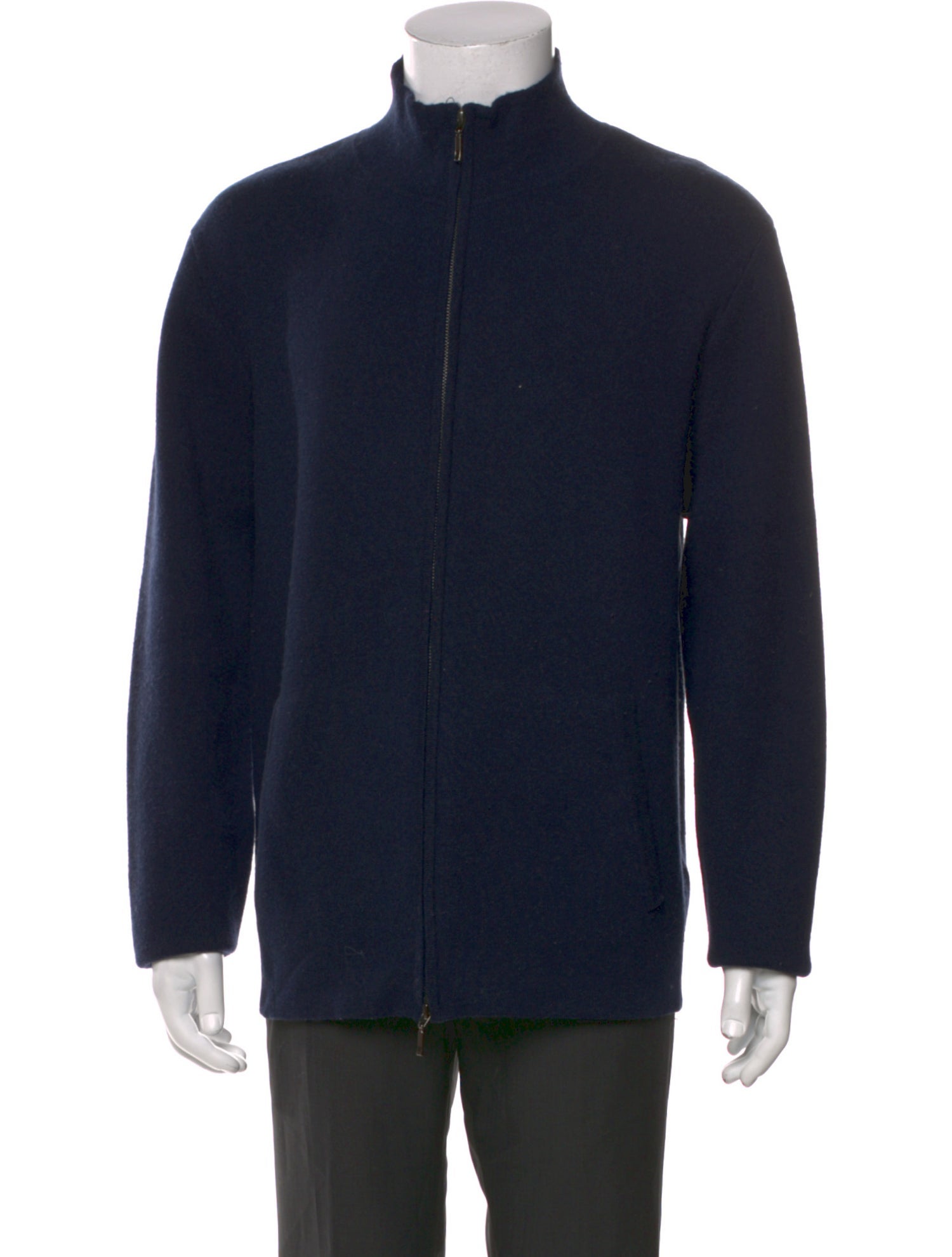 Neiman Marcus Cashmere Mock Neck Cardigan