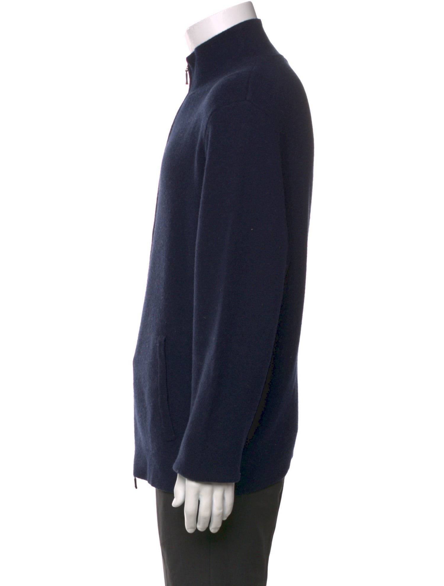 Neiman Marcus Cashmere Mock Neck Cardigan