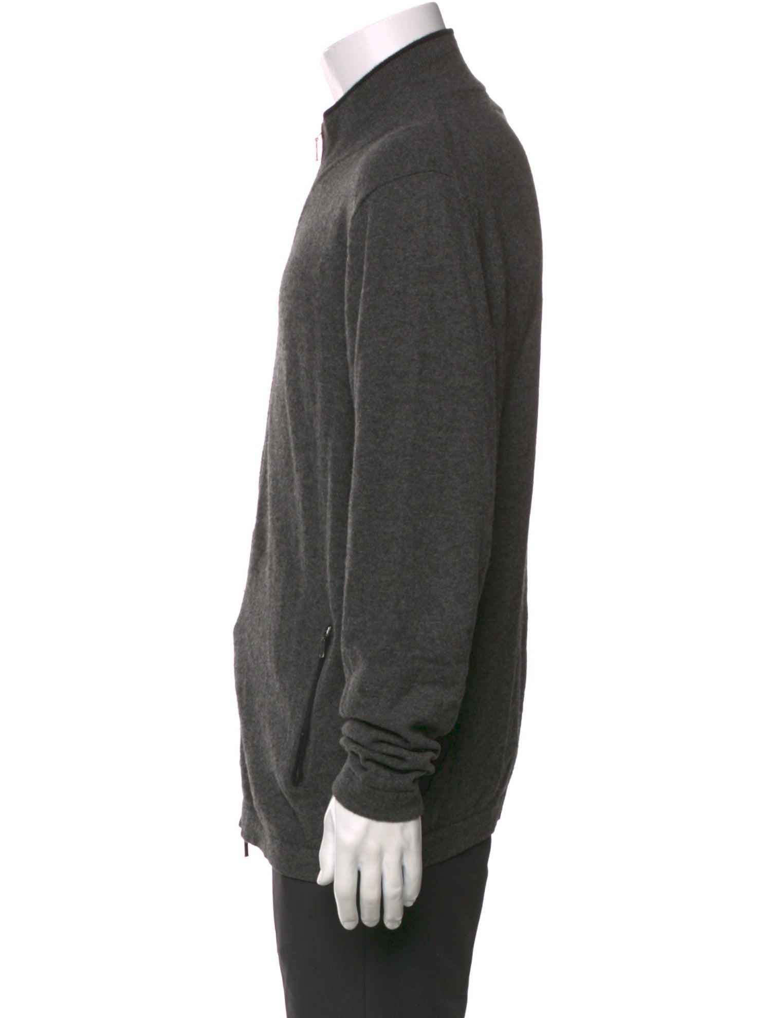 Neiman Marcus Cashmere Mock Neck Cardigan
