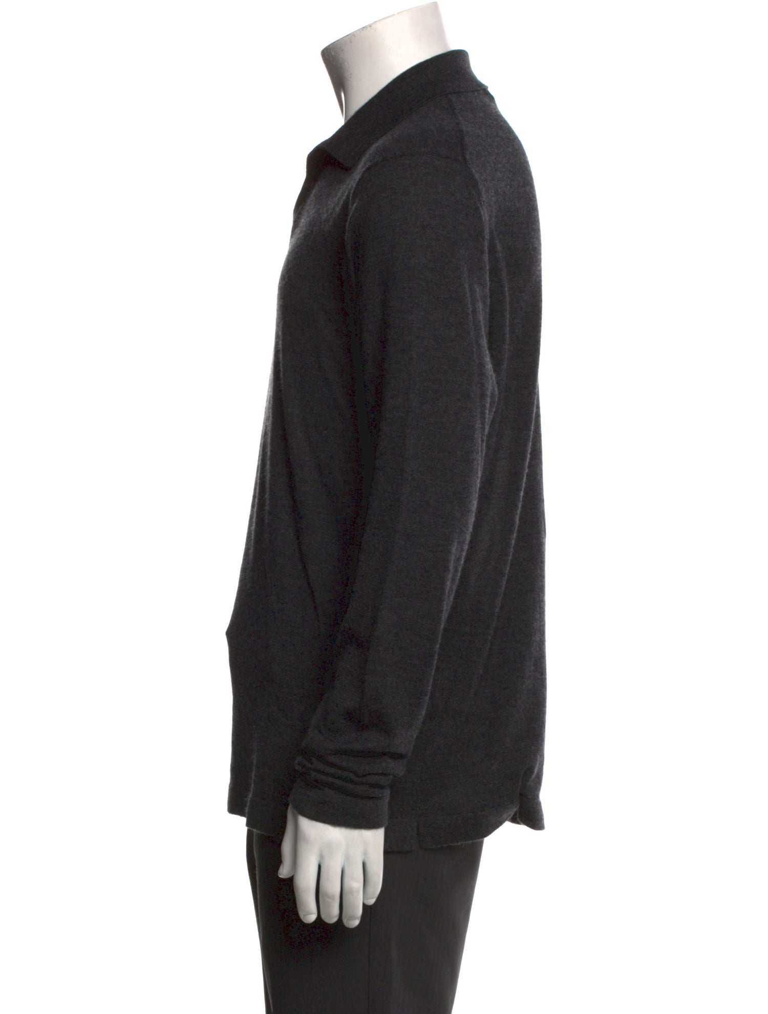 Neiman Marcus Cashmere Collar Polo Shirt