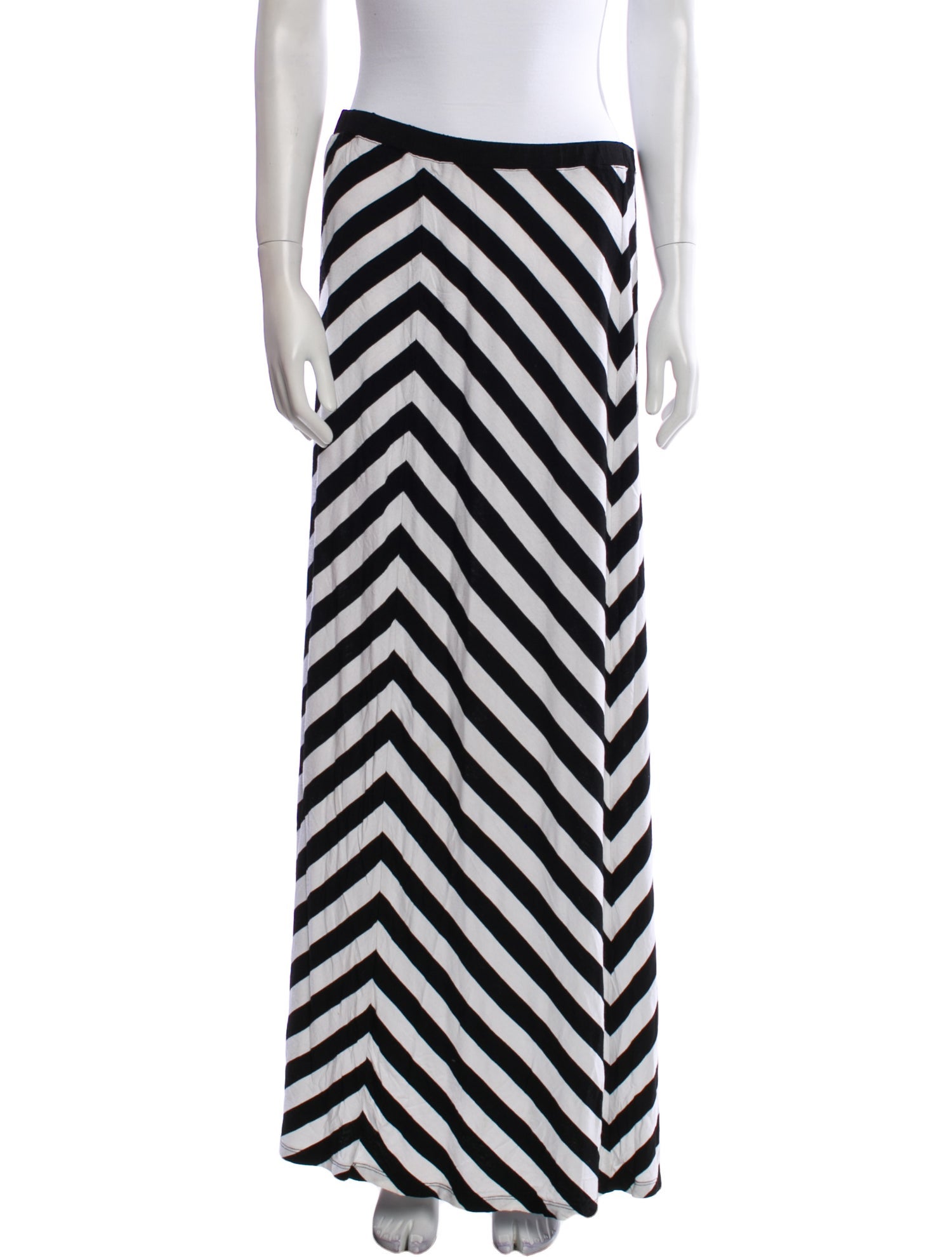 Neiman Marcus Striped Midi Length Skirt