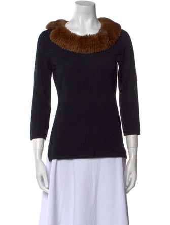Neiman Marcus Cashmere Scoop Neck Sweater