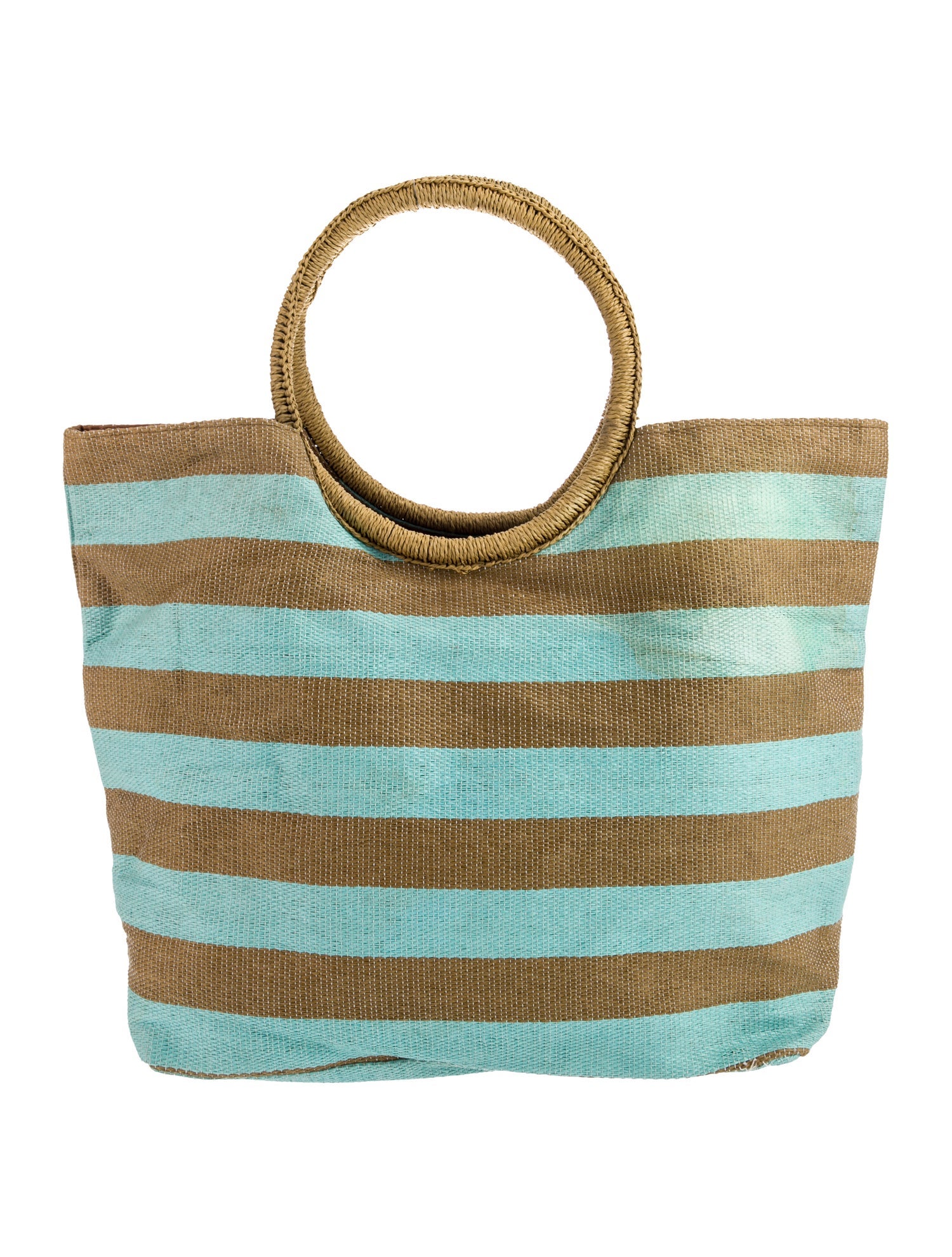 Neiman Marcus Raffia Top Handle Bag