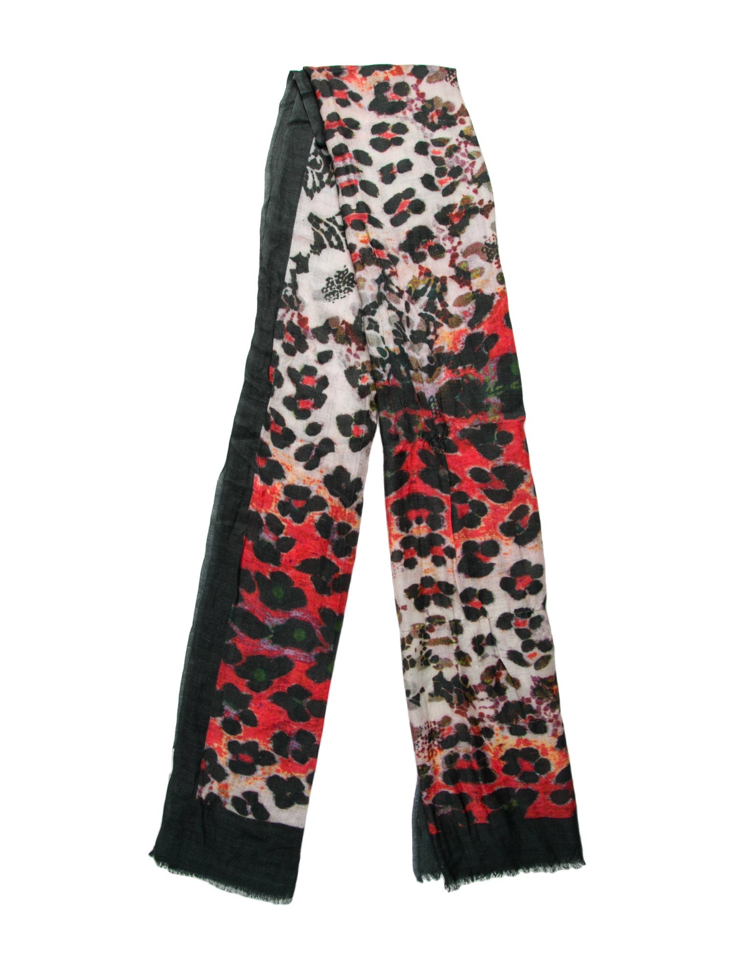 Neiman Marcus Cashmere Animal Print Scarf