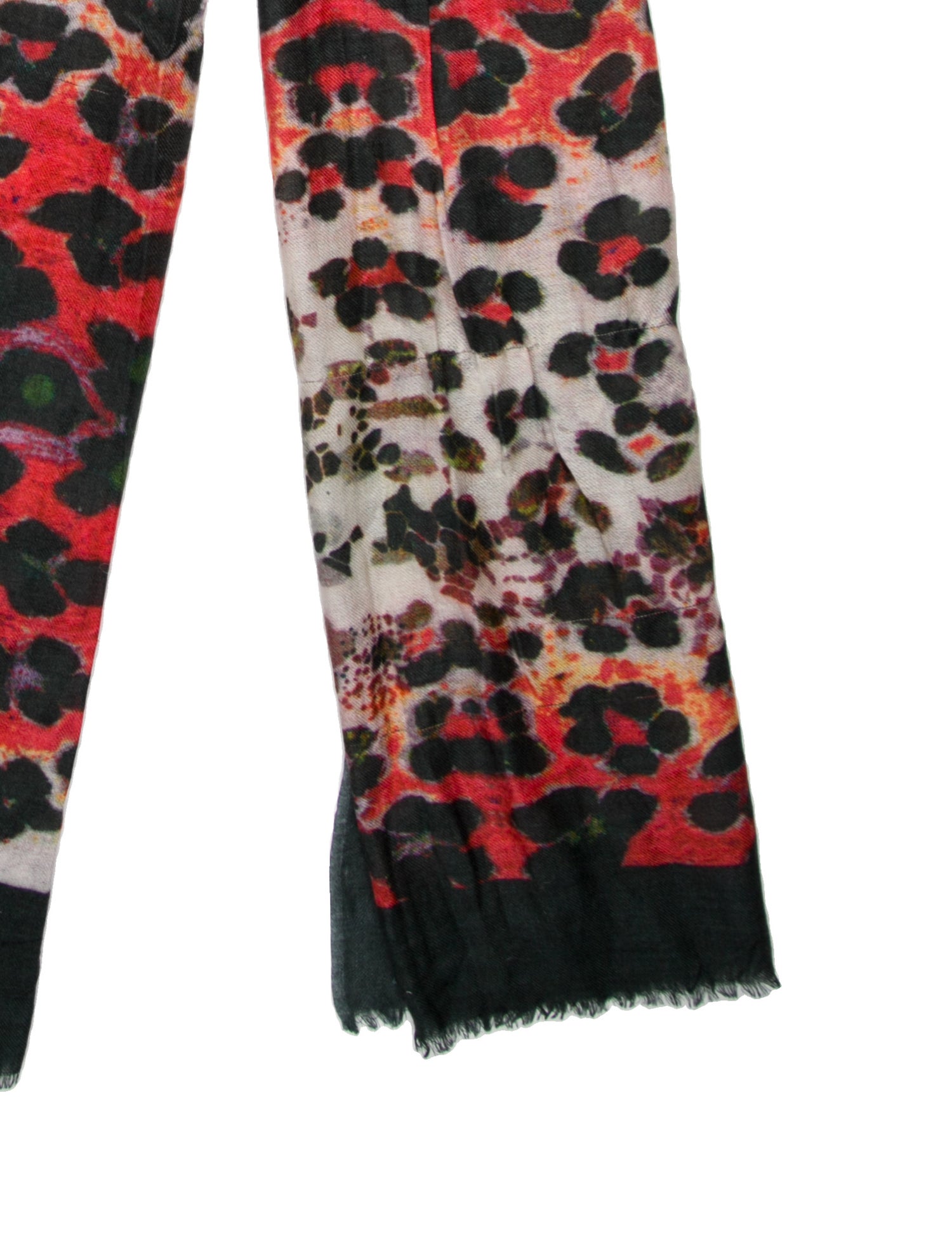 Neiman Marcus Cashmere Animal Print Scarf
