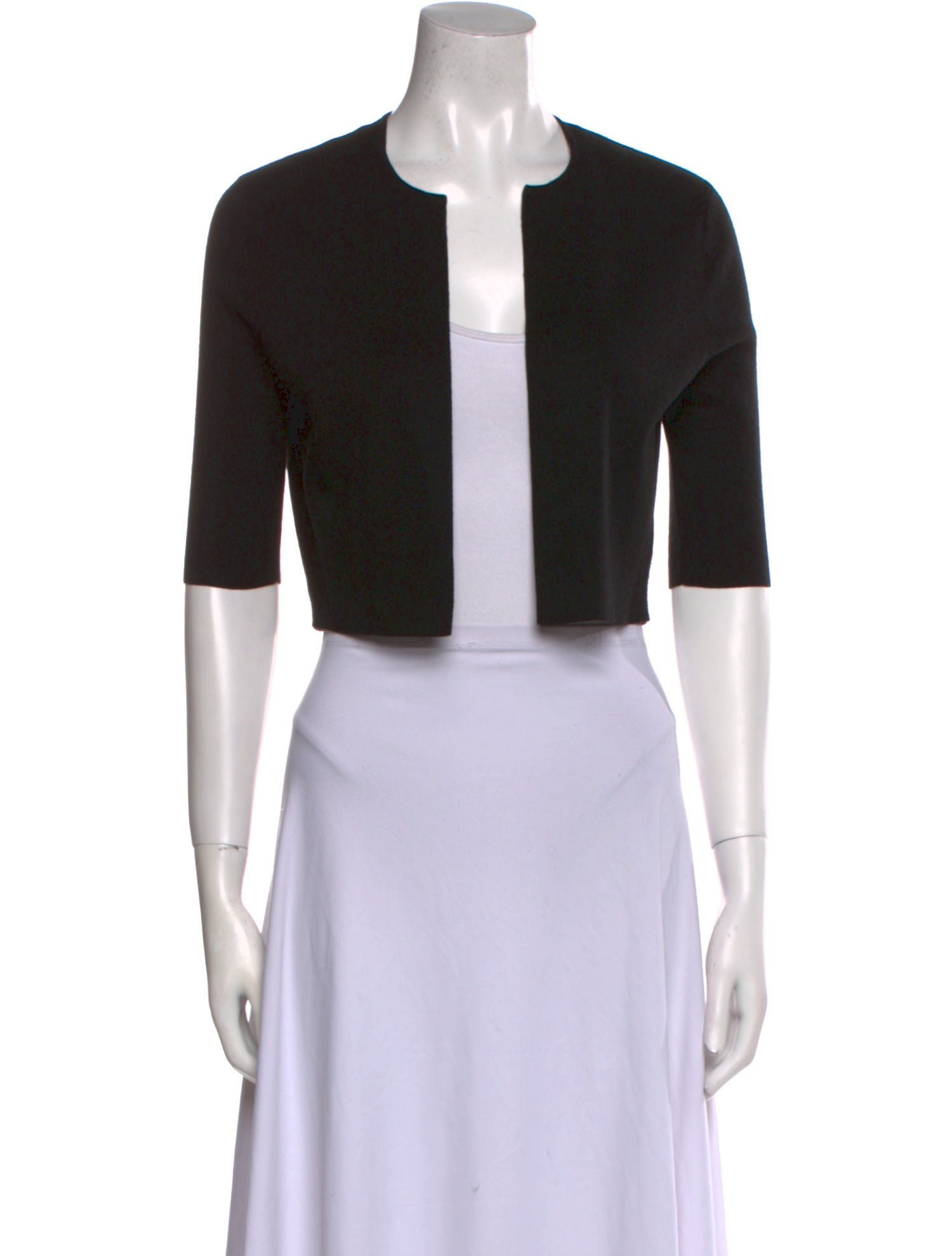 Neiman Marcus Silk Open Front Sweater