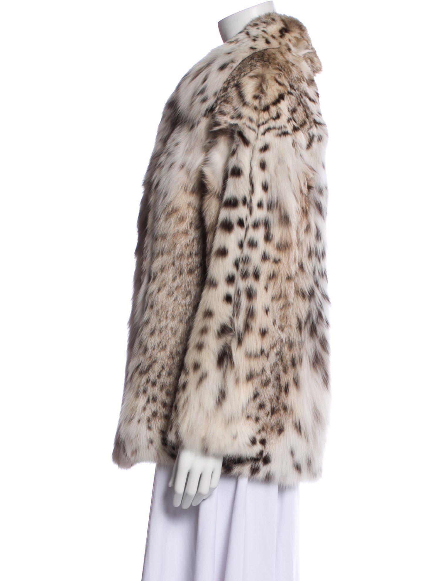 Neiman Marcus Fur Animal Print Faux Fur Coat