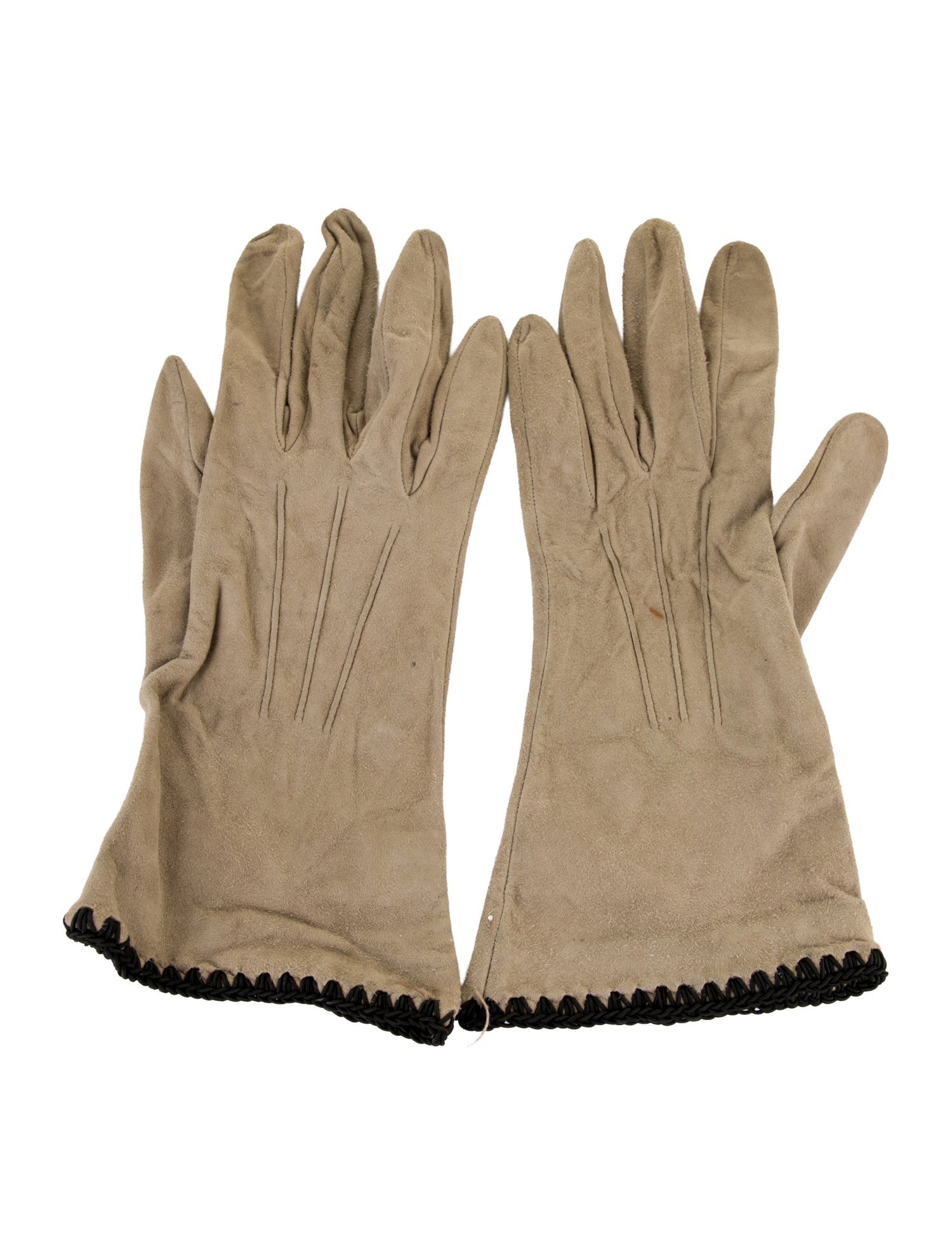Neiman Marcus Suede Winter Gloves
