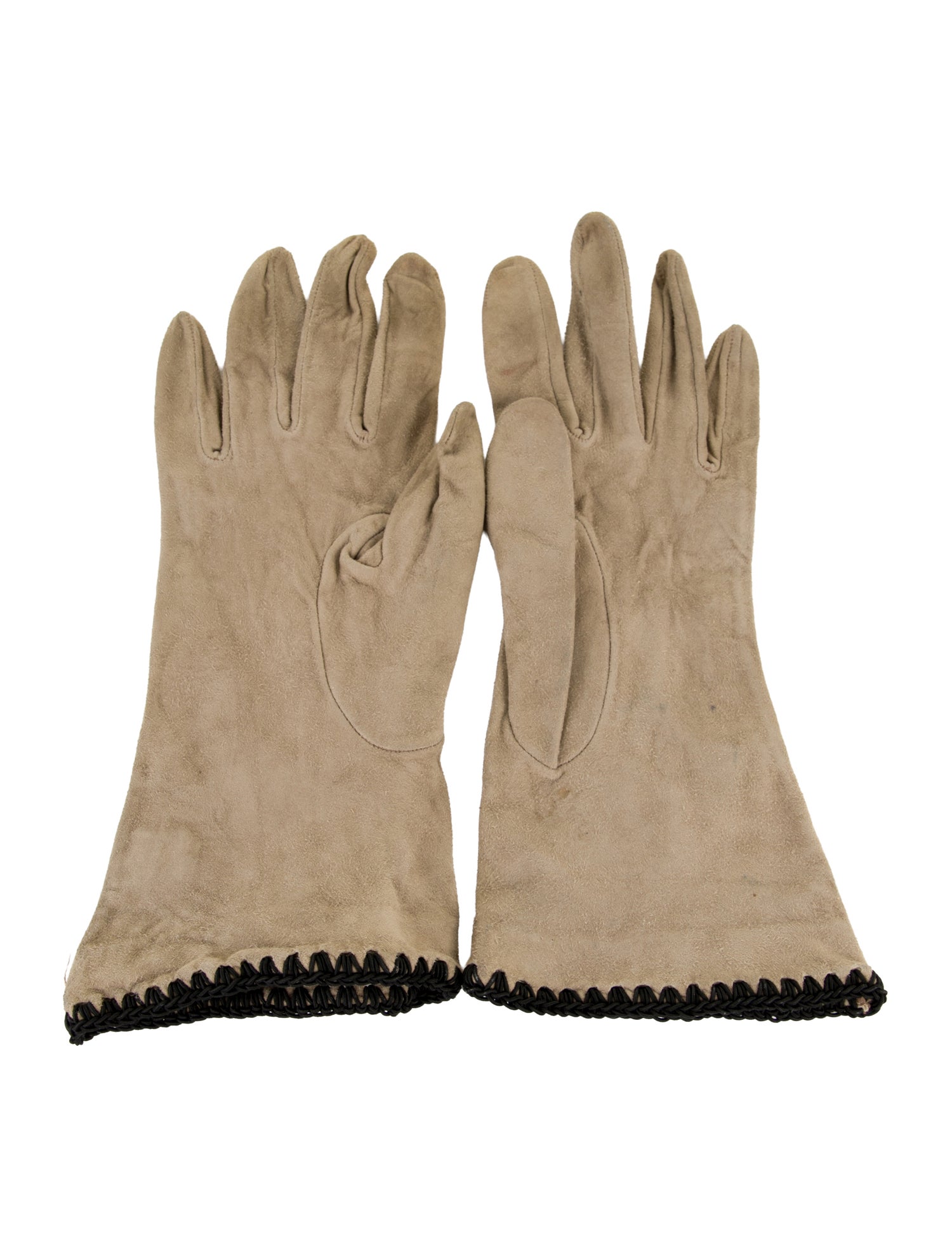 Neiman Marcus Suede Winter Gloves
