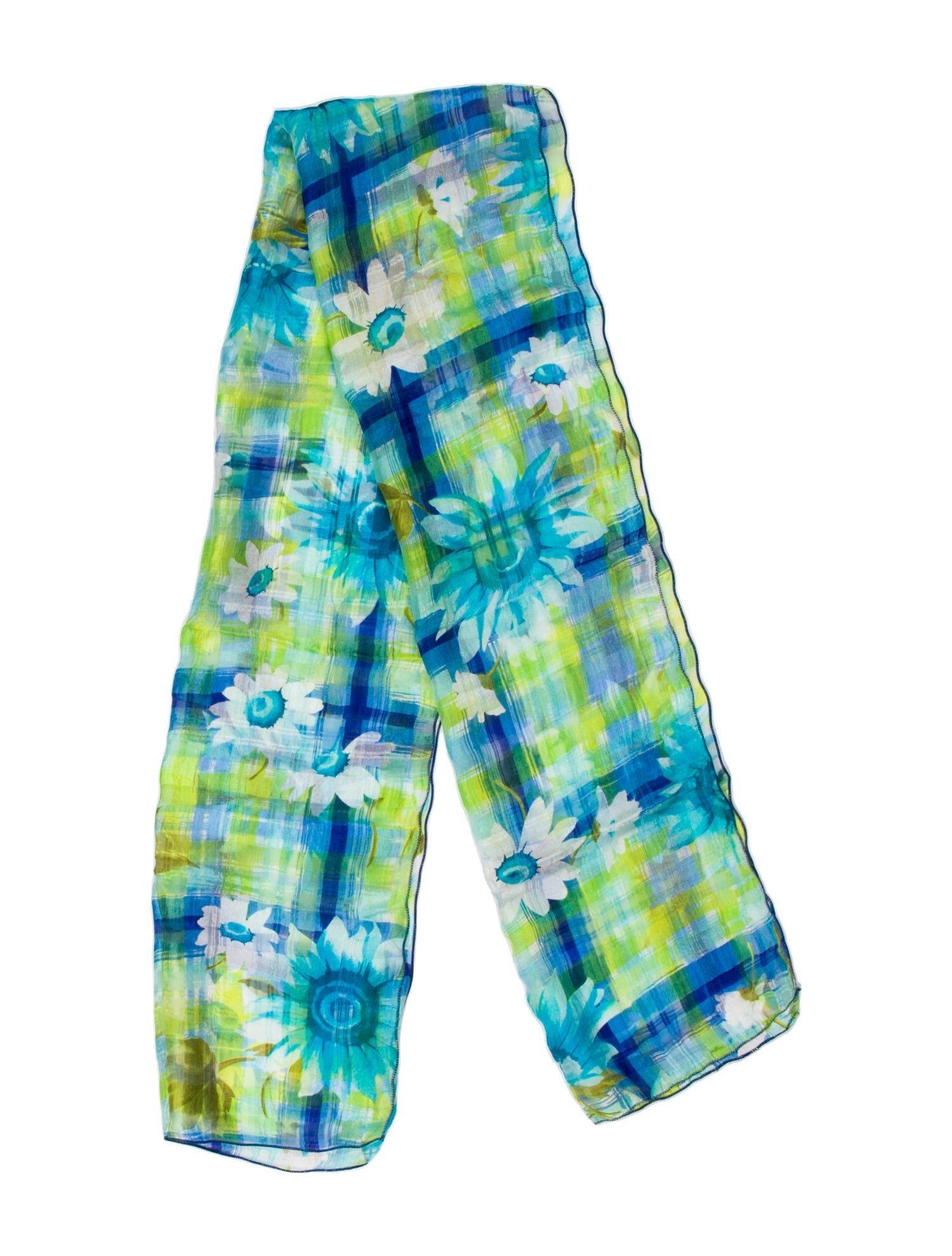 Neiman Marcus Silk Floral Print Scarf