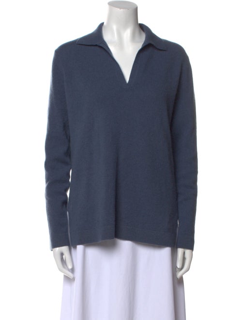 Neiman Marcus Cashmere V-Neck Sweatshirt
