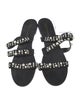 Neiman Marcus Suede Studded Accents Slides