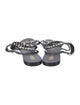 Neiman Marcus Suede Studded Accents Slides