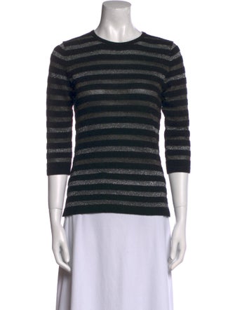 Neiman Marcus Cashmere Striped Sweater