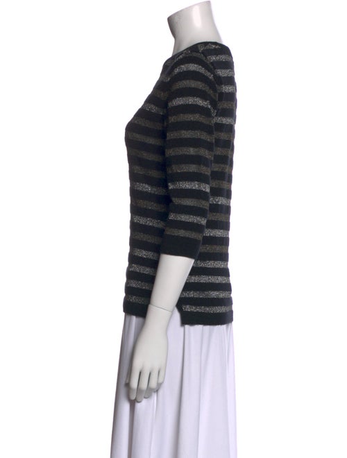 Neiman Marcus Cashmere Striped Sweater
