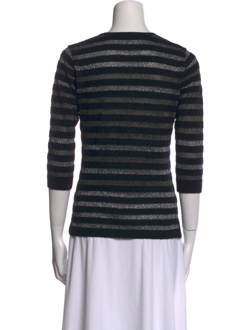 Neiman Marcus Cashmere Striped Sweater