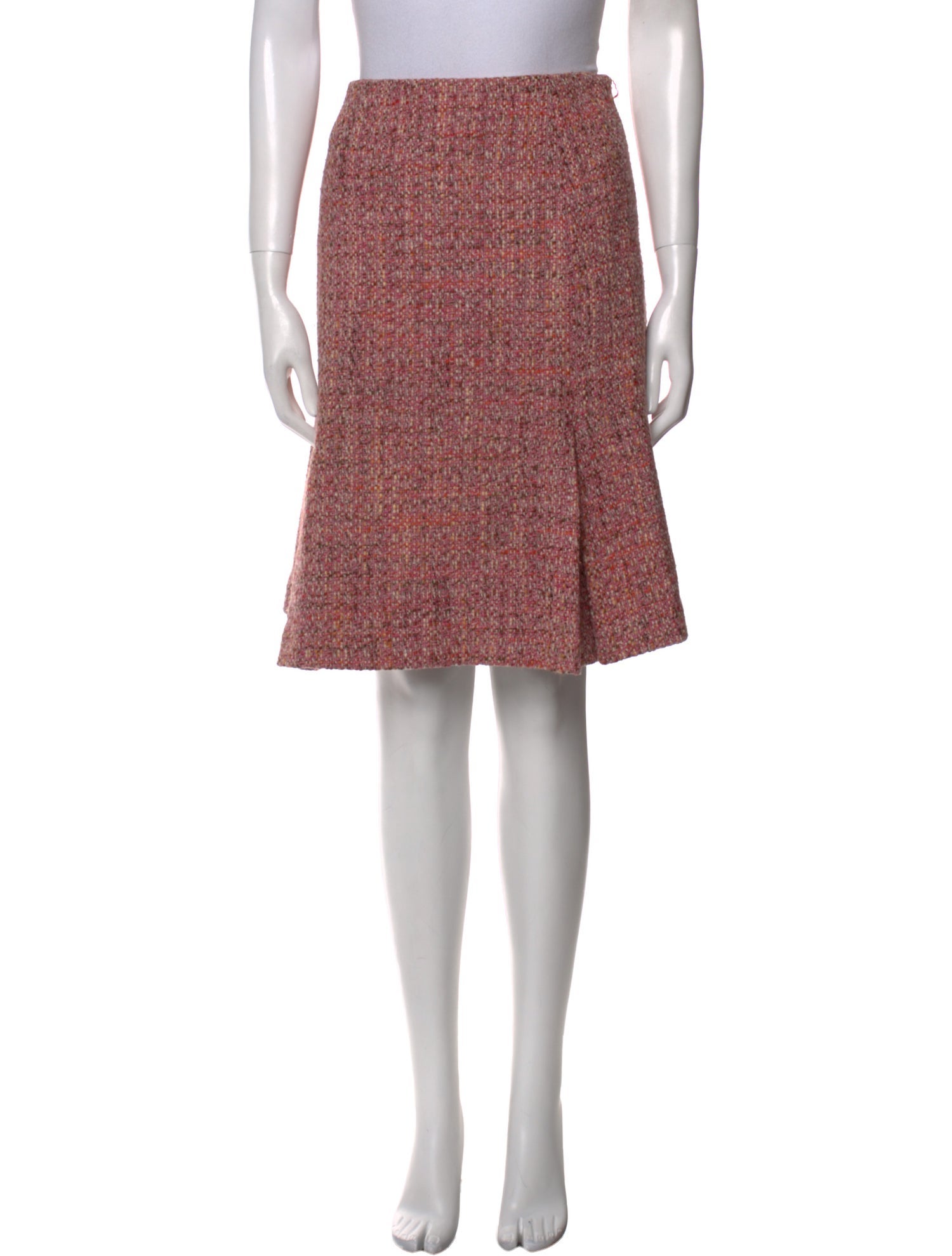 Neiman Marcus Tweed Pattern Knee-Length Skirt