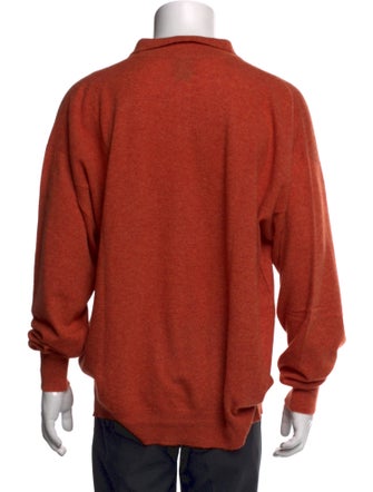 Neiman Marcus Cashmere Mock Neck Polo Sweater