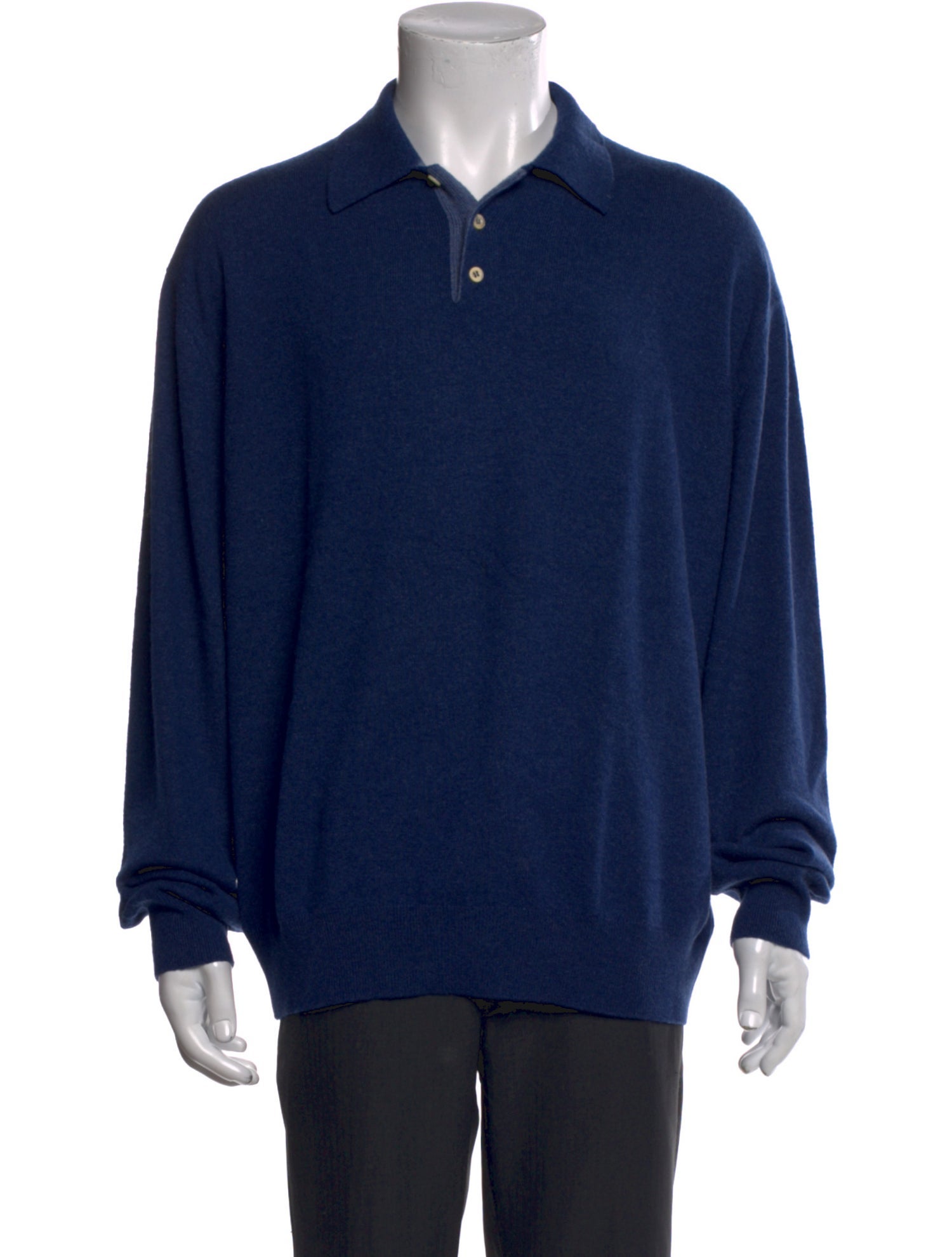Neiman Marcus Cashmere Mock Neck Polo Sweater