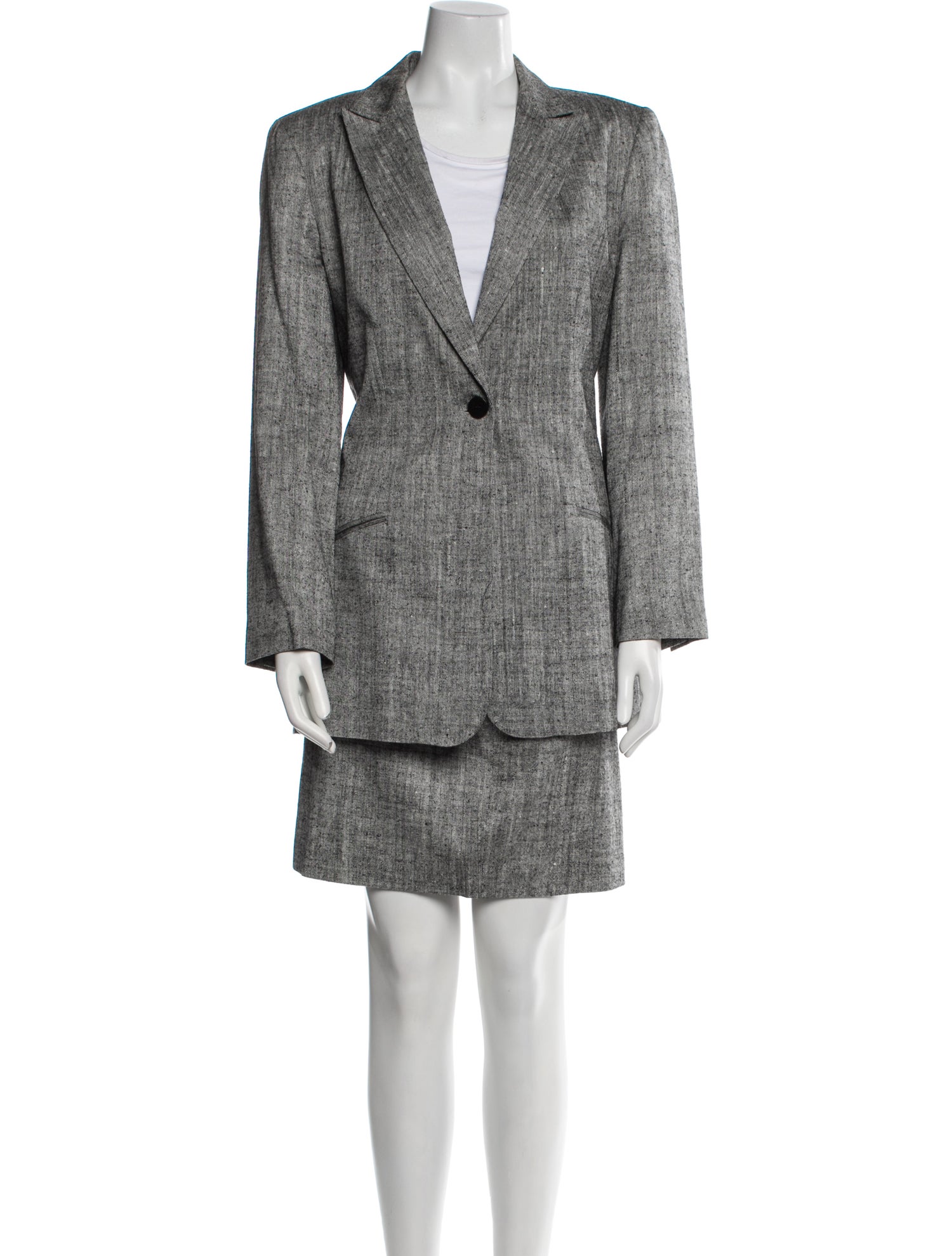 Neiman Marcus Silk Printed Skirt Suit