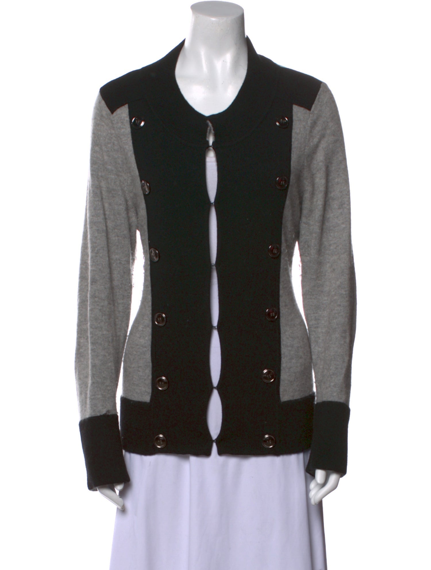 Neiman Marcus Cashmere Colorblock Pattern Sweater