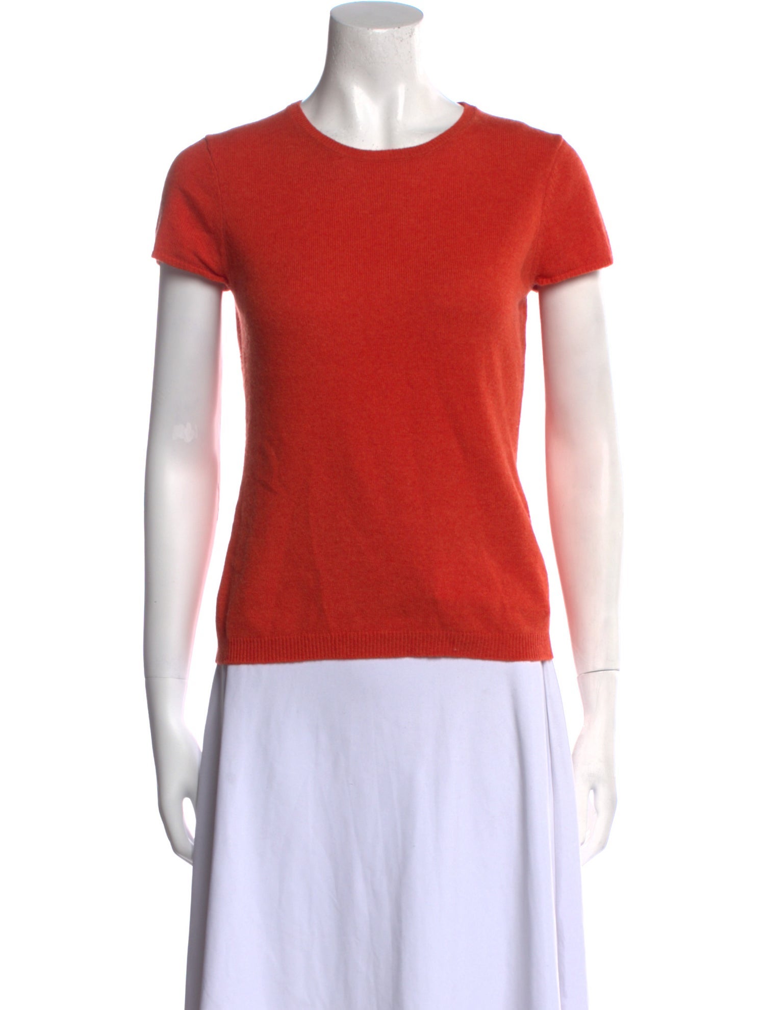 Neiman Marcus Cashmere Crew Neck T-Shirt