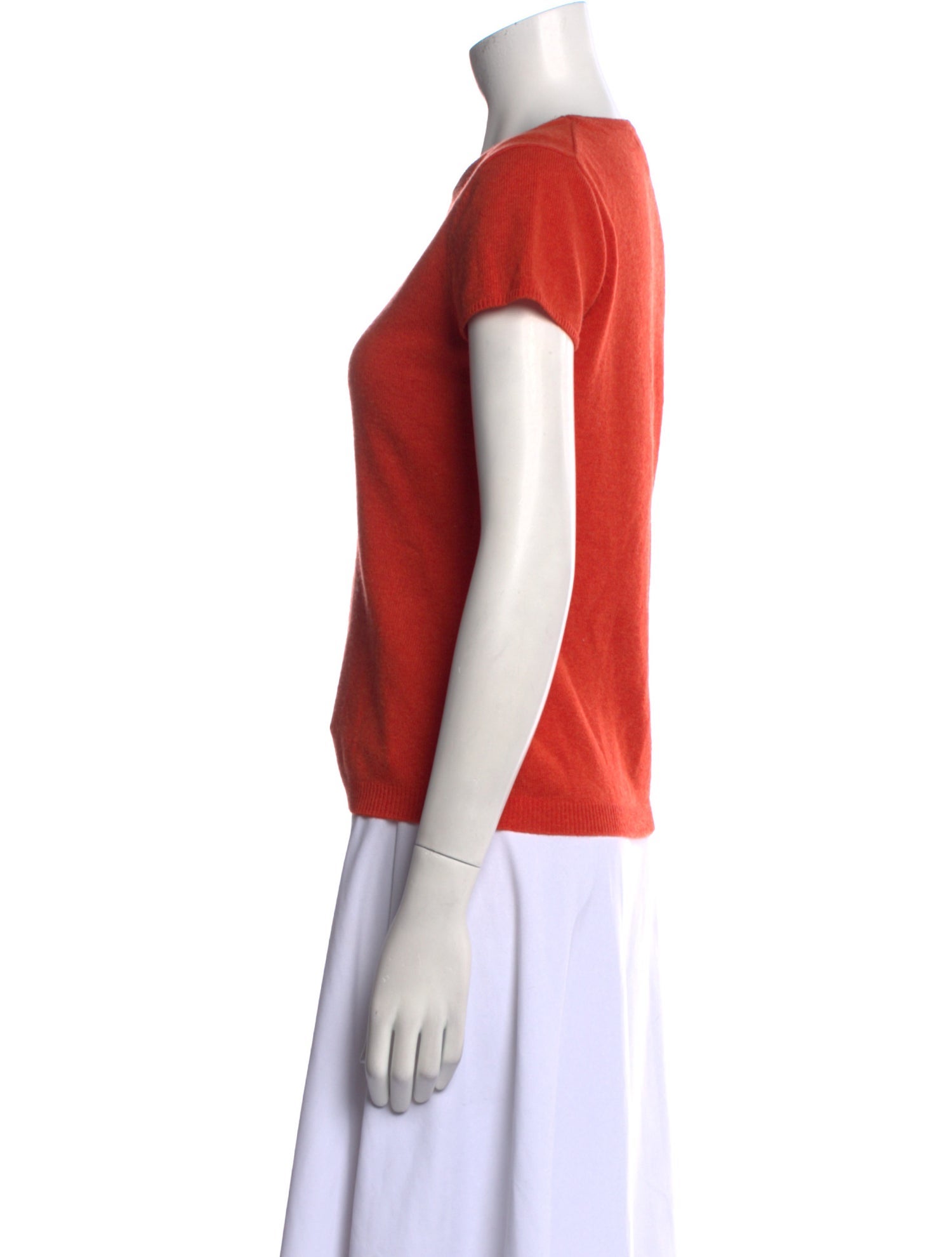 Neiman Marcus Cashmere Crew Neck T-Shirt