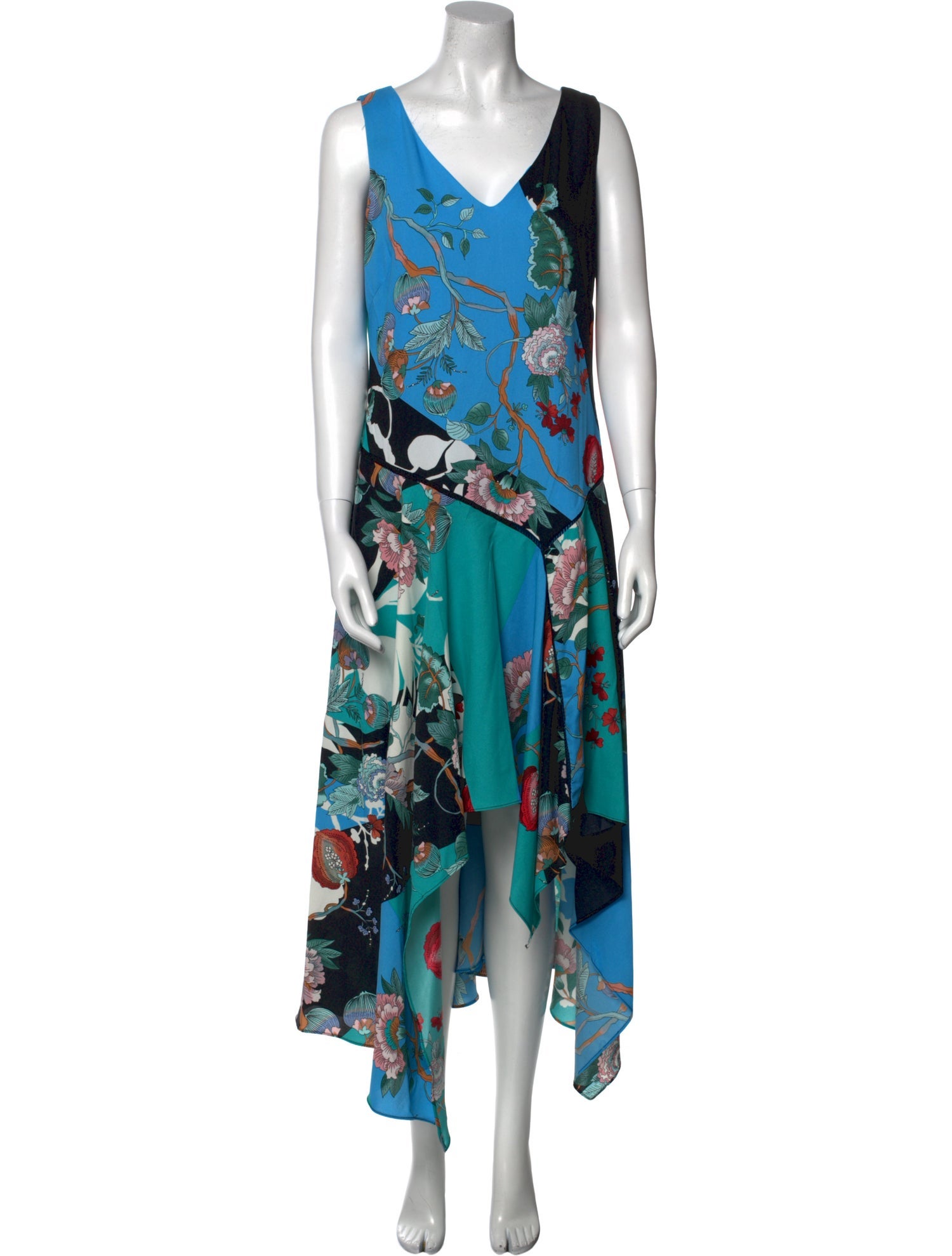 Neiman Marcus Printed Long Dress