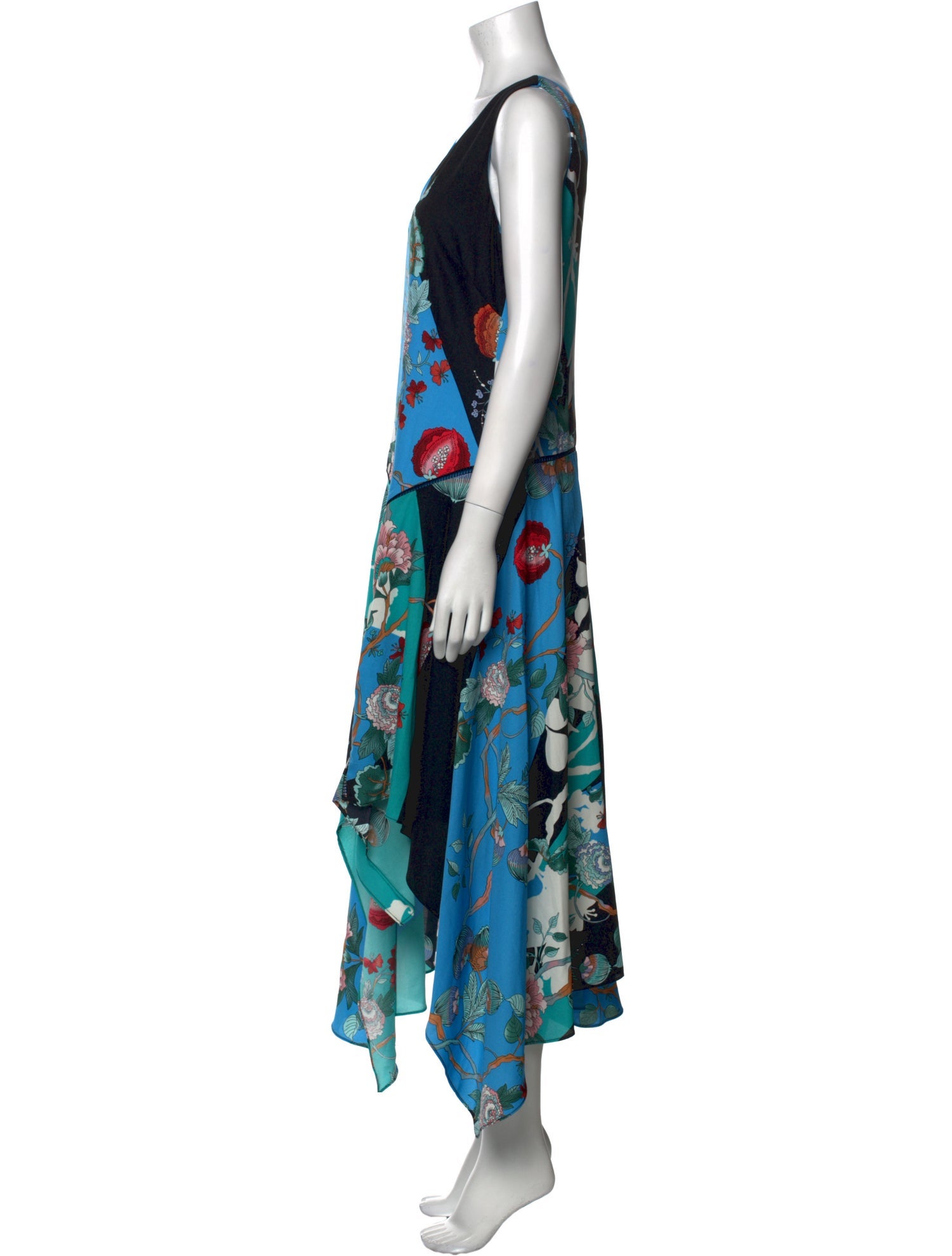 Neiman Marcus Printed Long Dress