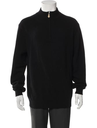 Neiman Marcus Cashmere Turtleneck Polo Sweater