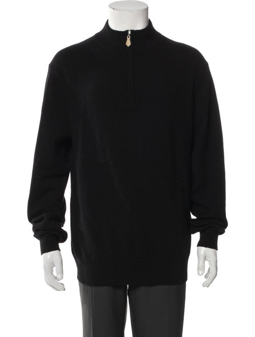 Neiman Marcus Cashmere Turtleneck Polo Sweater