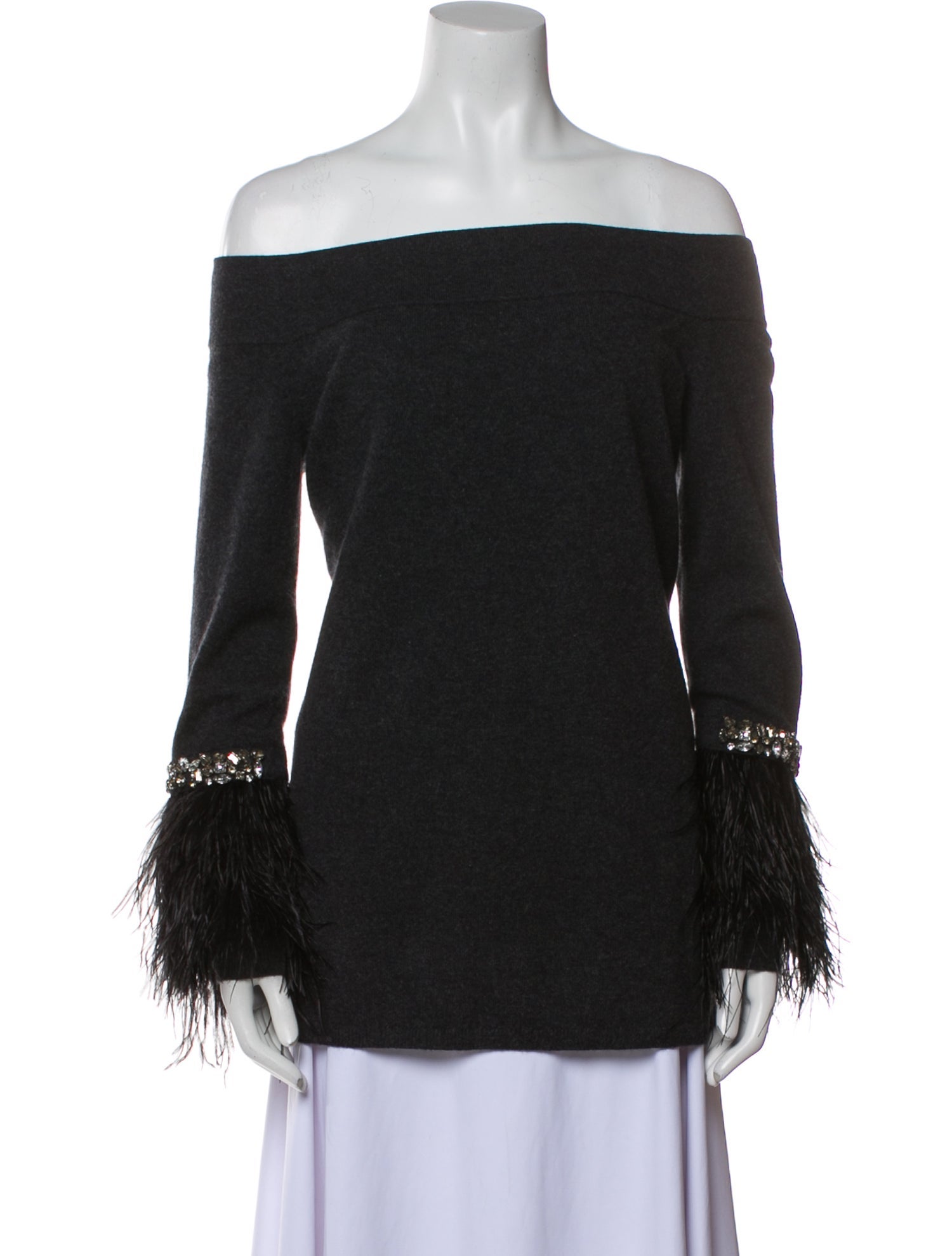 Neiman Marcus Cashmere Off-The-Shoulder Sweater