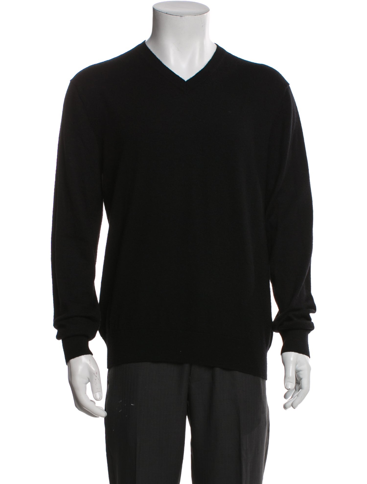 Neiman Marcus Cashmere V-Neck Pullover