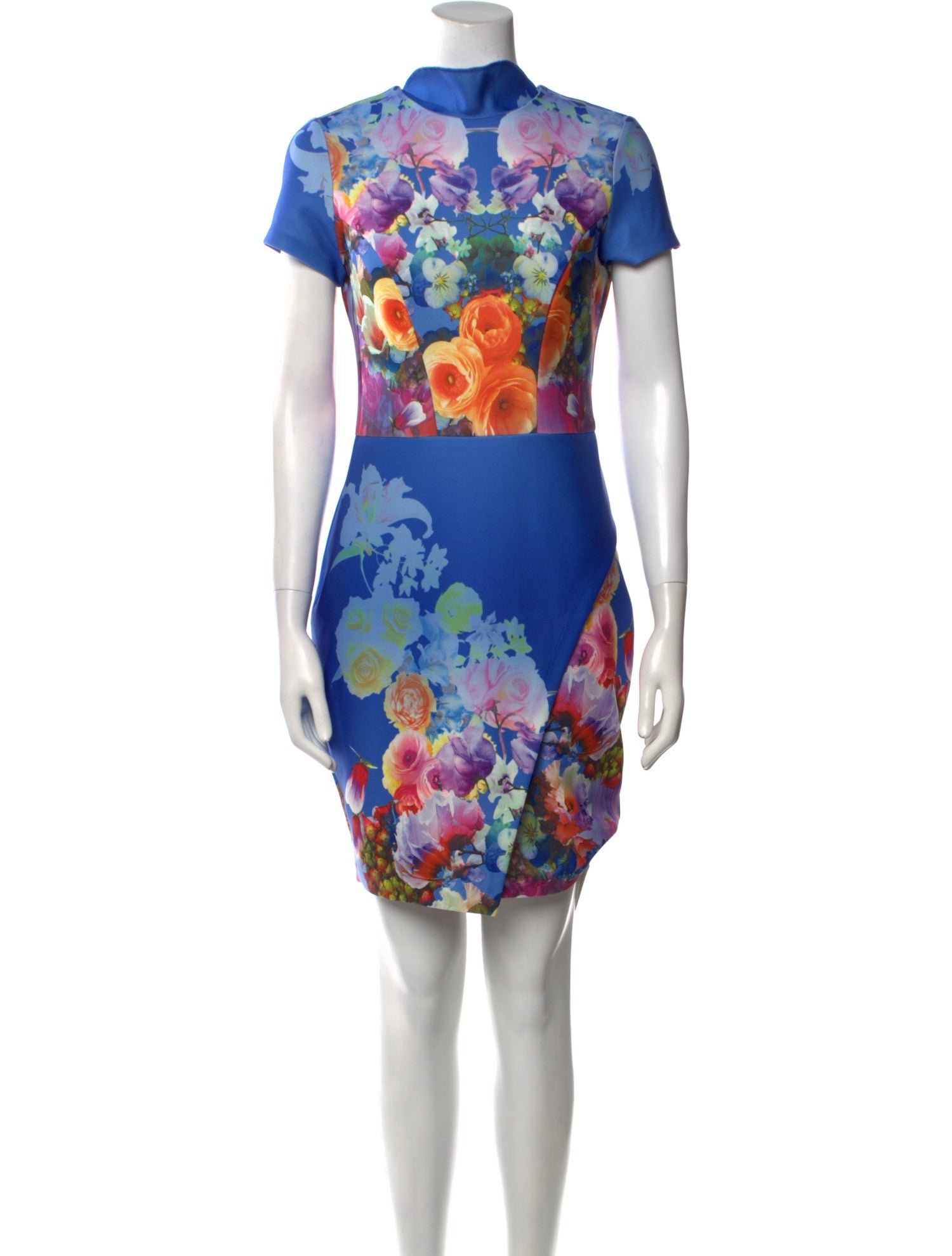 Neiman Marcus Floral Print Mini Dress