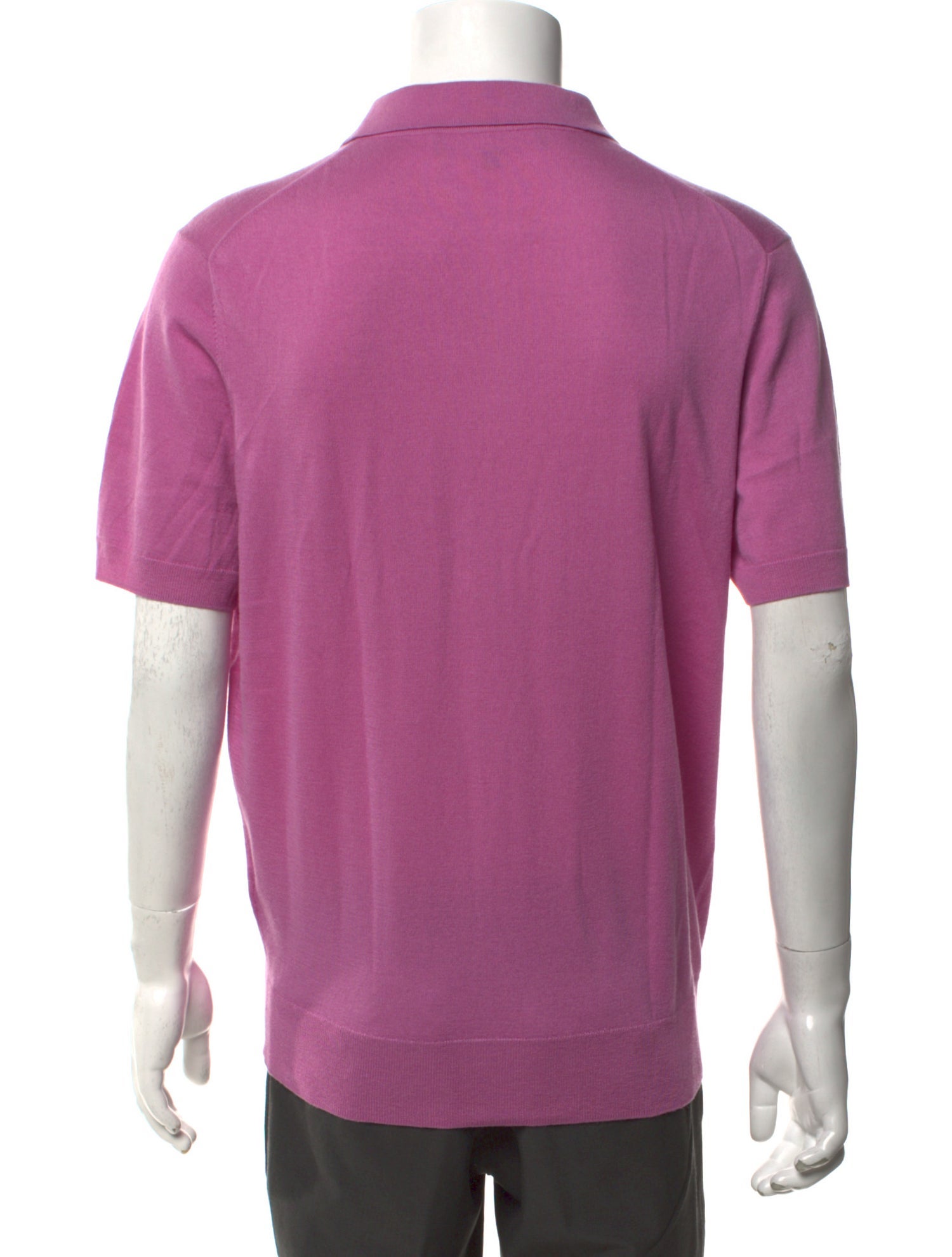 Neiman Marcus Cashmere Collar Polo Shirt