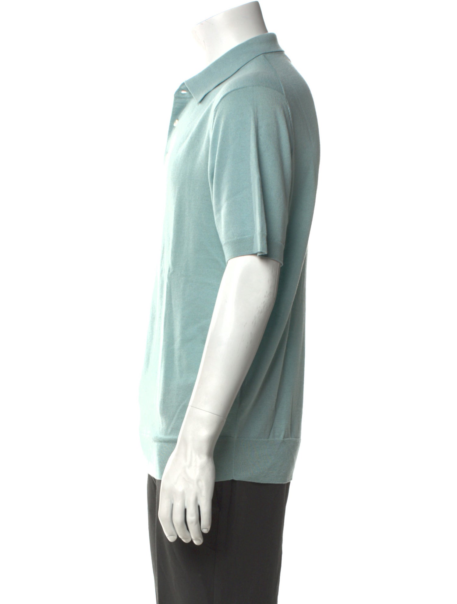 Neiman Marcus Cashmere Collar Polo Shirt