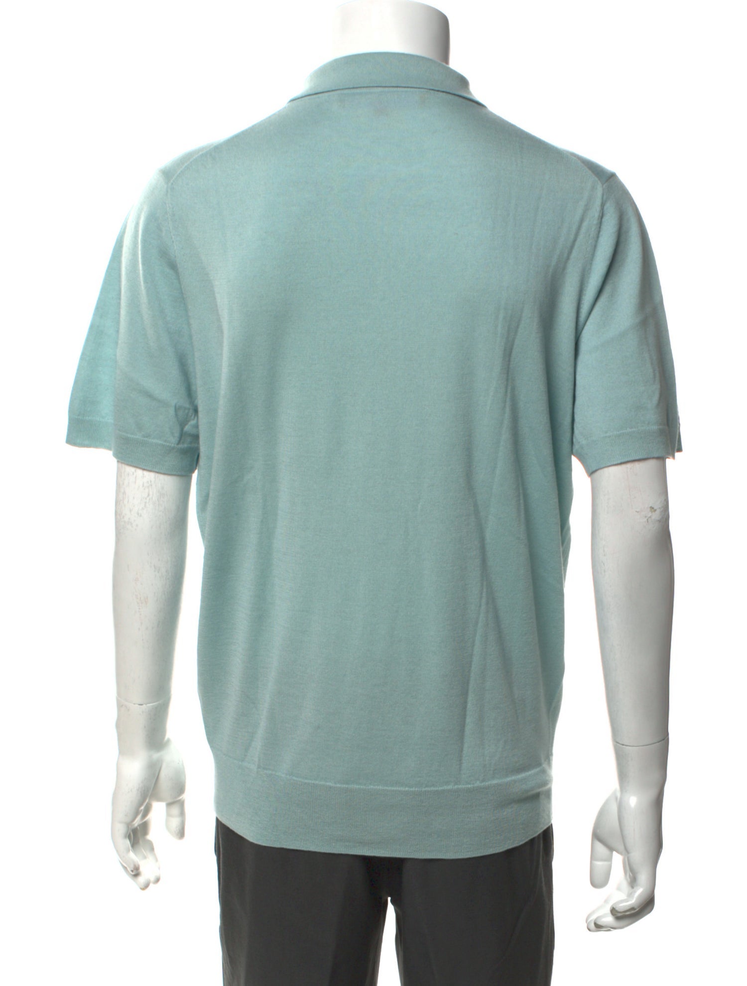 Neiman Marcus Cashmere Collar Polo Shirt