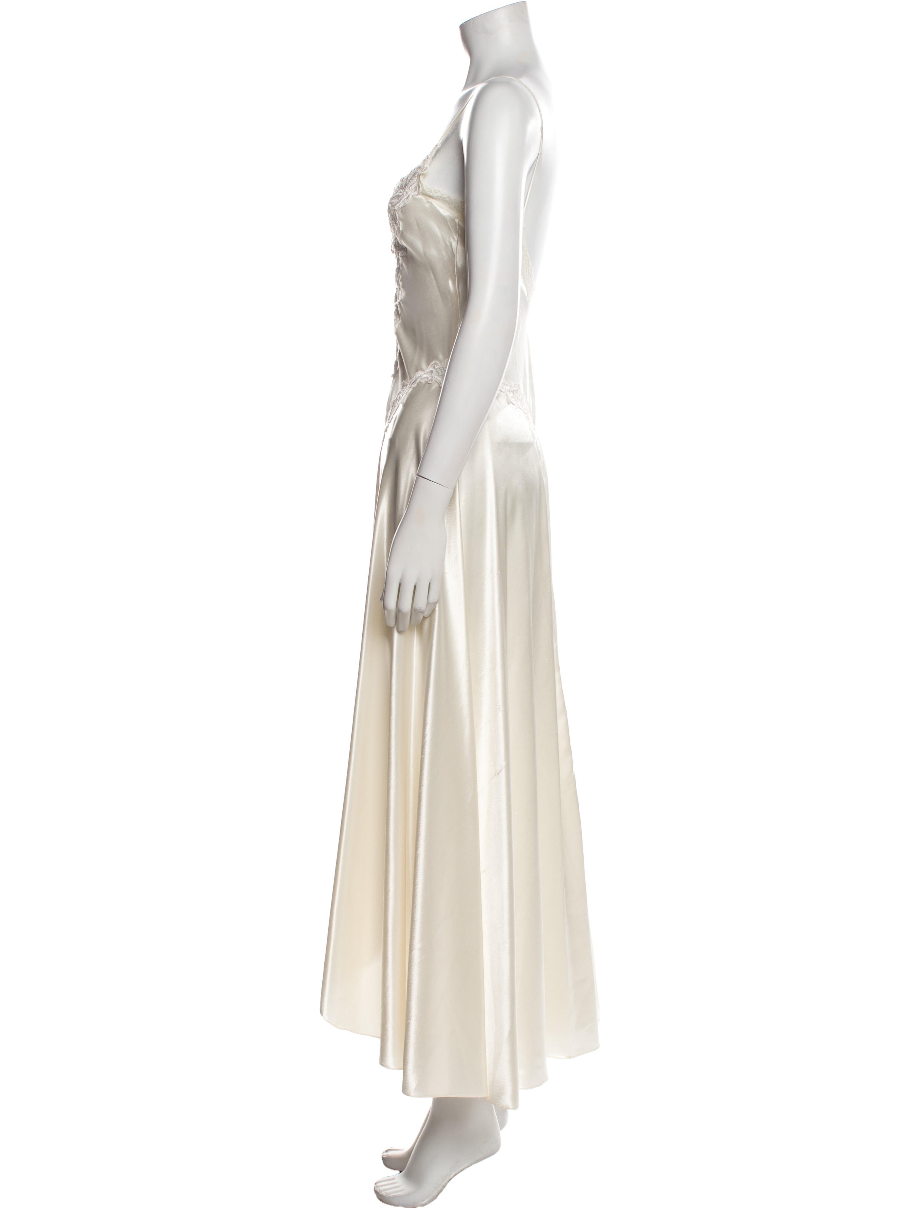 Neiman Marcus Satin Long Dress