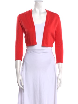 Neiman Marcus Silk Open Front Sweater